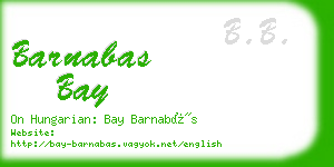 barnabas bay business card